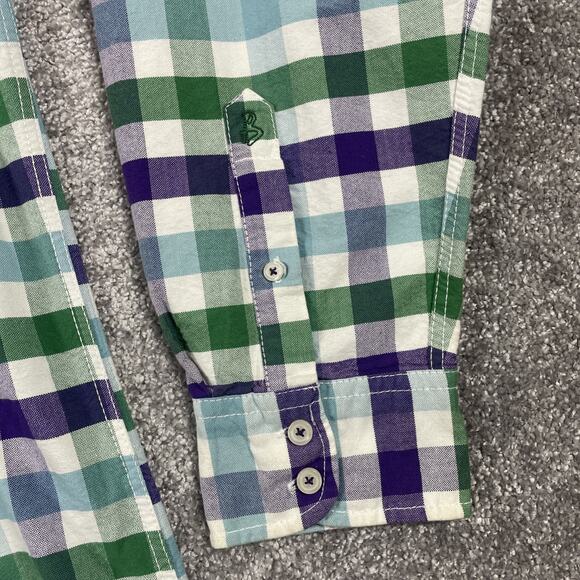 Boden Button Down Shirt Mens Extra Large Dress Shirt Plaid Cotton Easter Spring - Picture 4 of 12